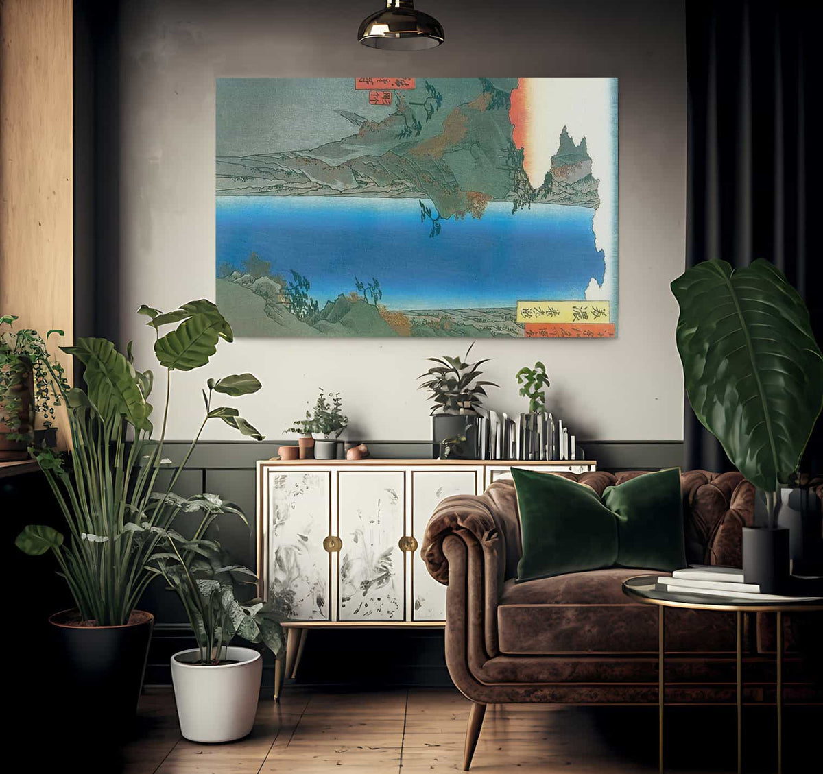 A Lage Waterfall By Hiroshige Fine Art Print