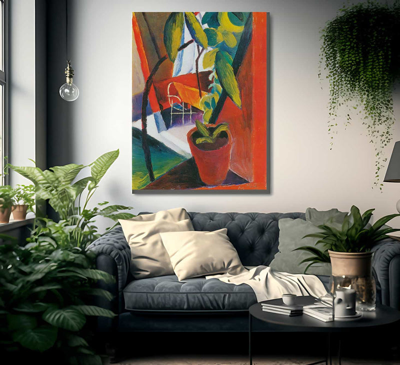 A Look Into Summer House By August Macke Fine Art Print