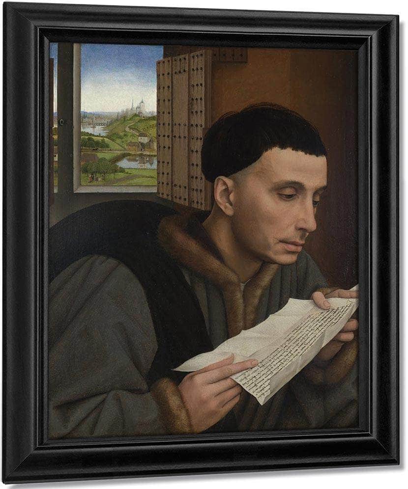 A Man Reading Saint Ivo 1450 By Rogier Van Der Weyden Fine Art Print