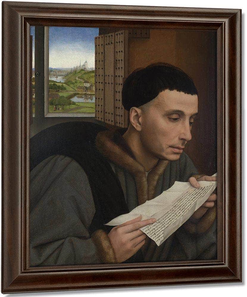 A Man Reading Saint Ivo 1450 By Rogier Van Der Weyden Fine Art Print