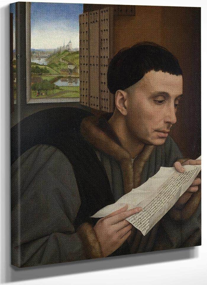 A Man Reading Saint Ivo 1450 By Rogier Van Der Weyden Fine Art Print