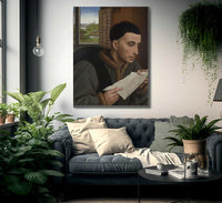 A Man Reading Saint Ivo 1450 By Rogier Van Der Weyden Fine Art Print