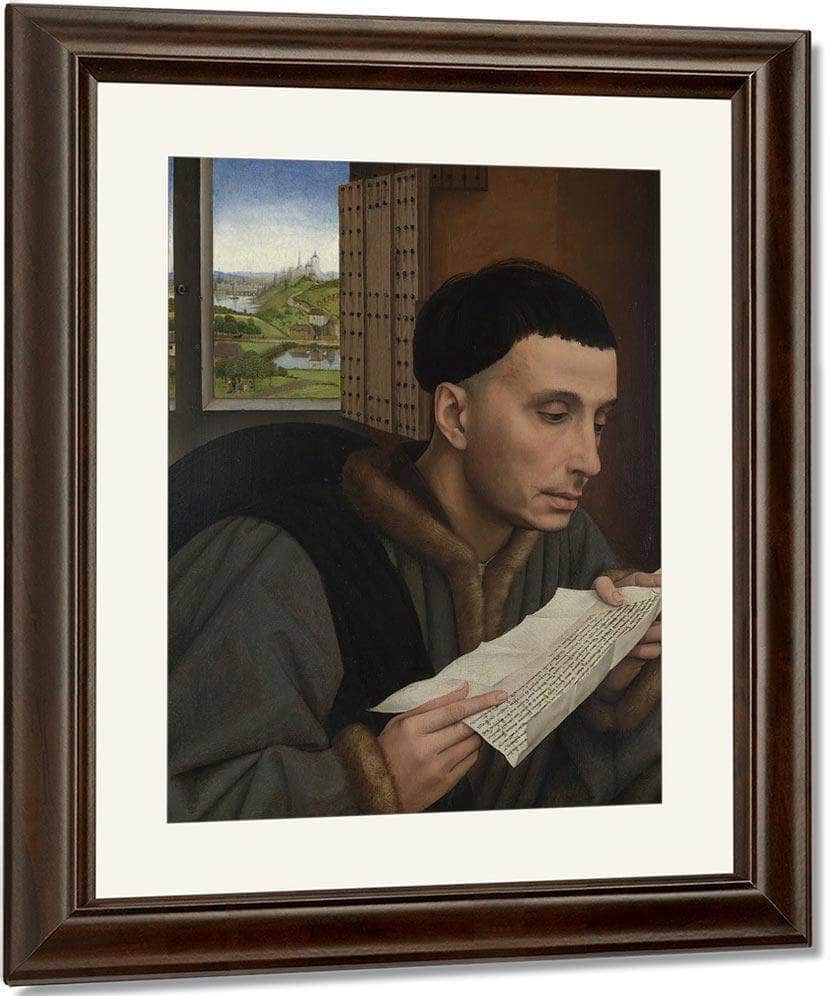 A Man Reading Saint Ivo 1450 By Rogier Van Der Weyden Fine Art Print