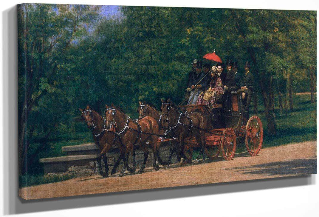 A May Morning In The Park (Fairman Rogers Four In Hand) By Thomas Eakins Fine Art Print