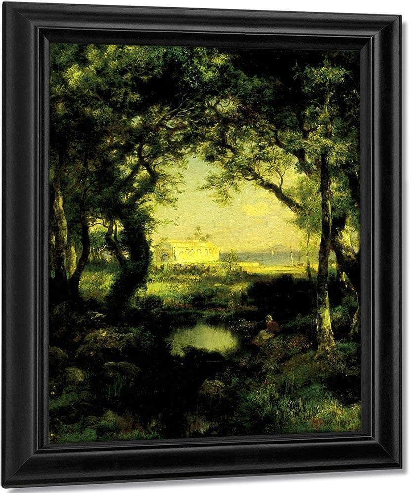 A Mexican Hacienda, Lake Cuitzeo By Thomas Moran Fine Art Print