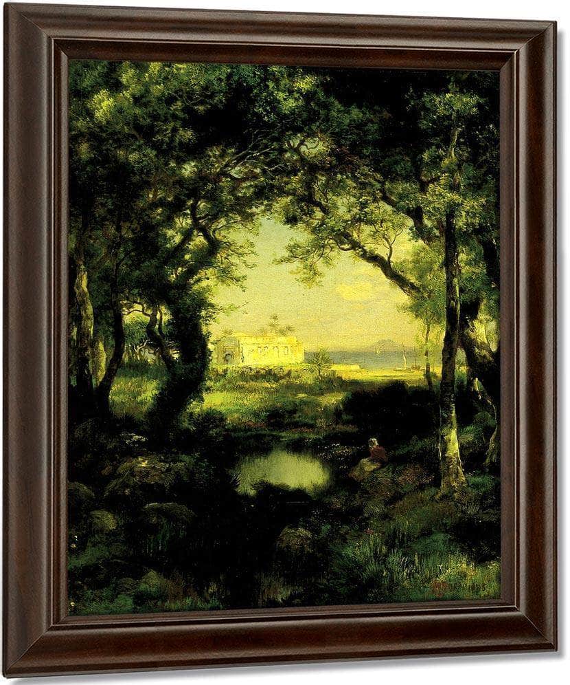 A Mexican Hacienda, Lake Cuitzeo By Thomas Moran Fine Art Print