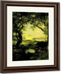 A Mexican Hacienda, Lake Cuitzeo By Thomas Moran Fine Art Print