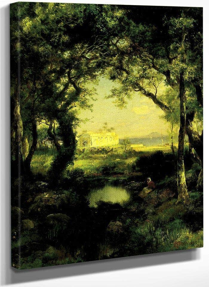 A Mexican Hacienda, Lake Cuitzeo By Thomas Moran Fine Art Print