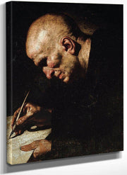 A Monk Scribe By Master Of The Annunciation To The Shepherds Fine Art Print