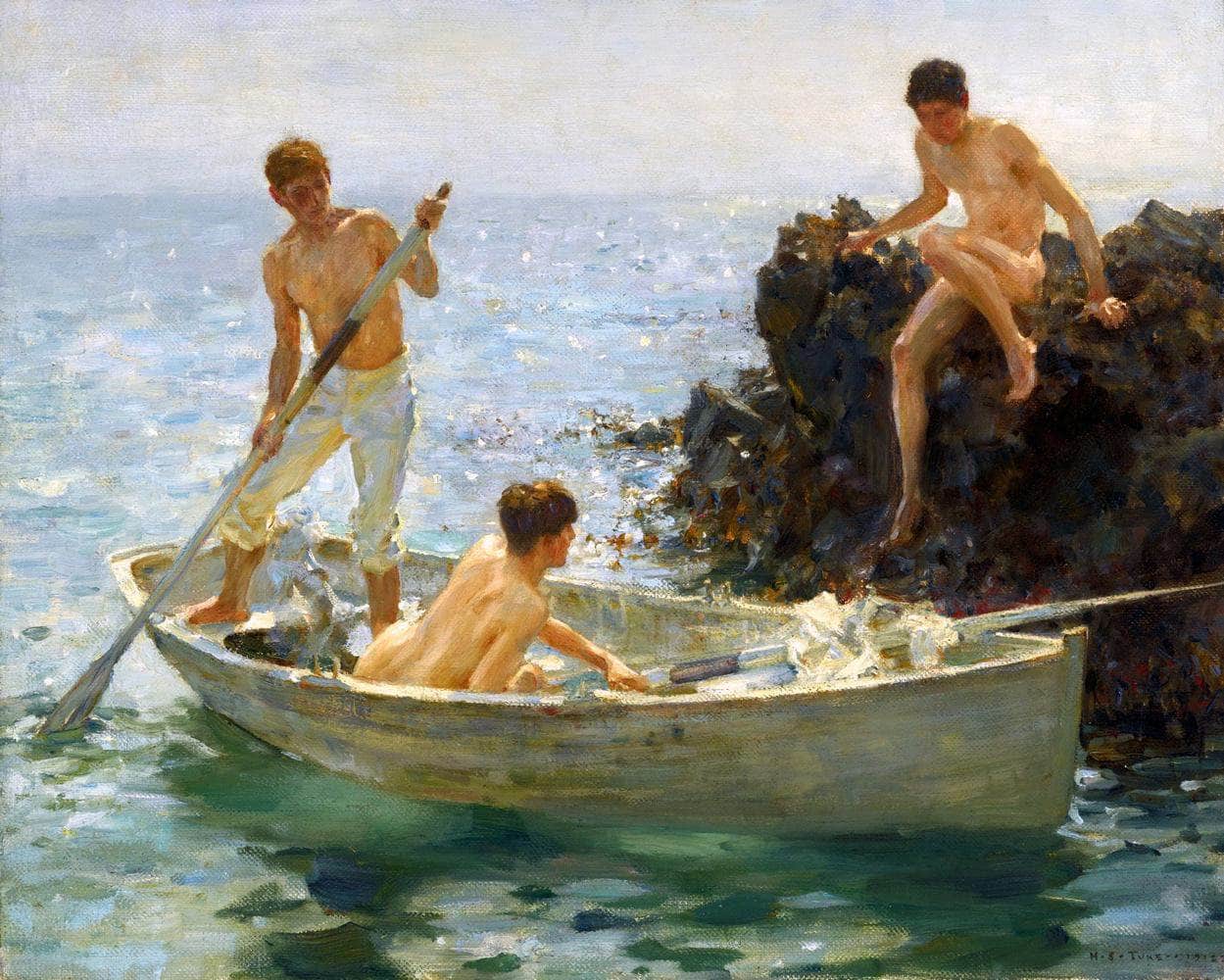 A Morning Splendour Painting Henry Scott Tuke Canvas Art Fine Art Print