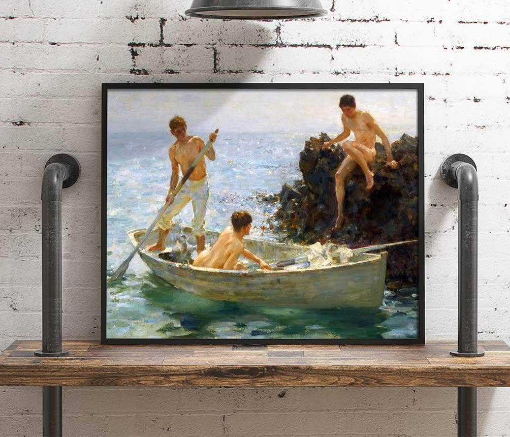 A Morning Splendour Painting Henry Scott Tuke Canvas Art Fine Art Print