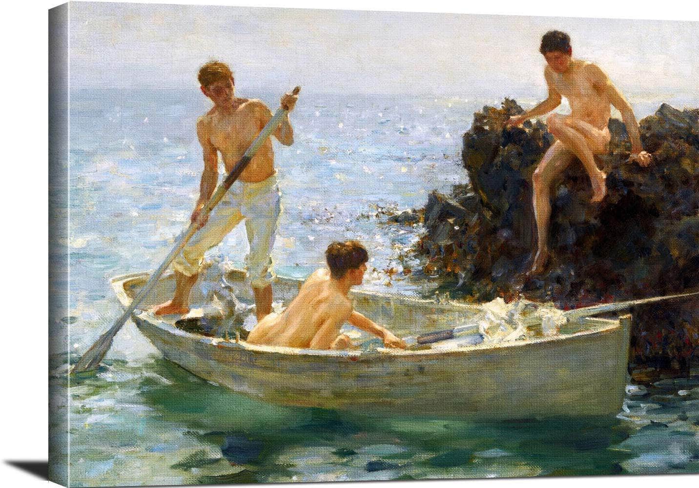 A Morning Splendour Painting Henry Scott Tuke Canvas Art Fine Art Print