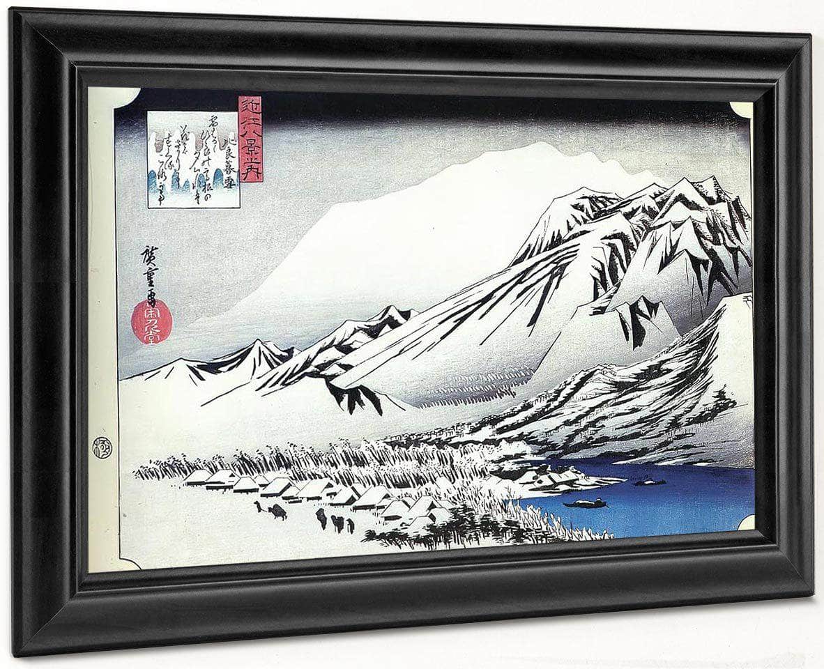 A Mountain In The Snow By Hiroshige Fine Art Print