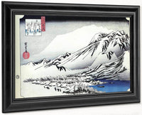 A Mountain In The Snow By Hiroshige Fine Art Print