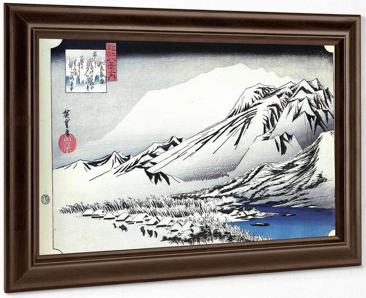 A Mountain In The Snow By Hiroshige Fine Art Print