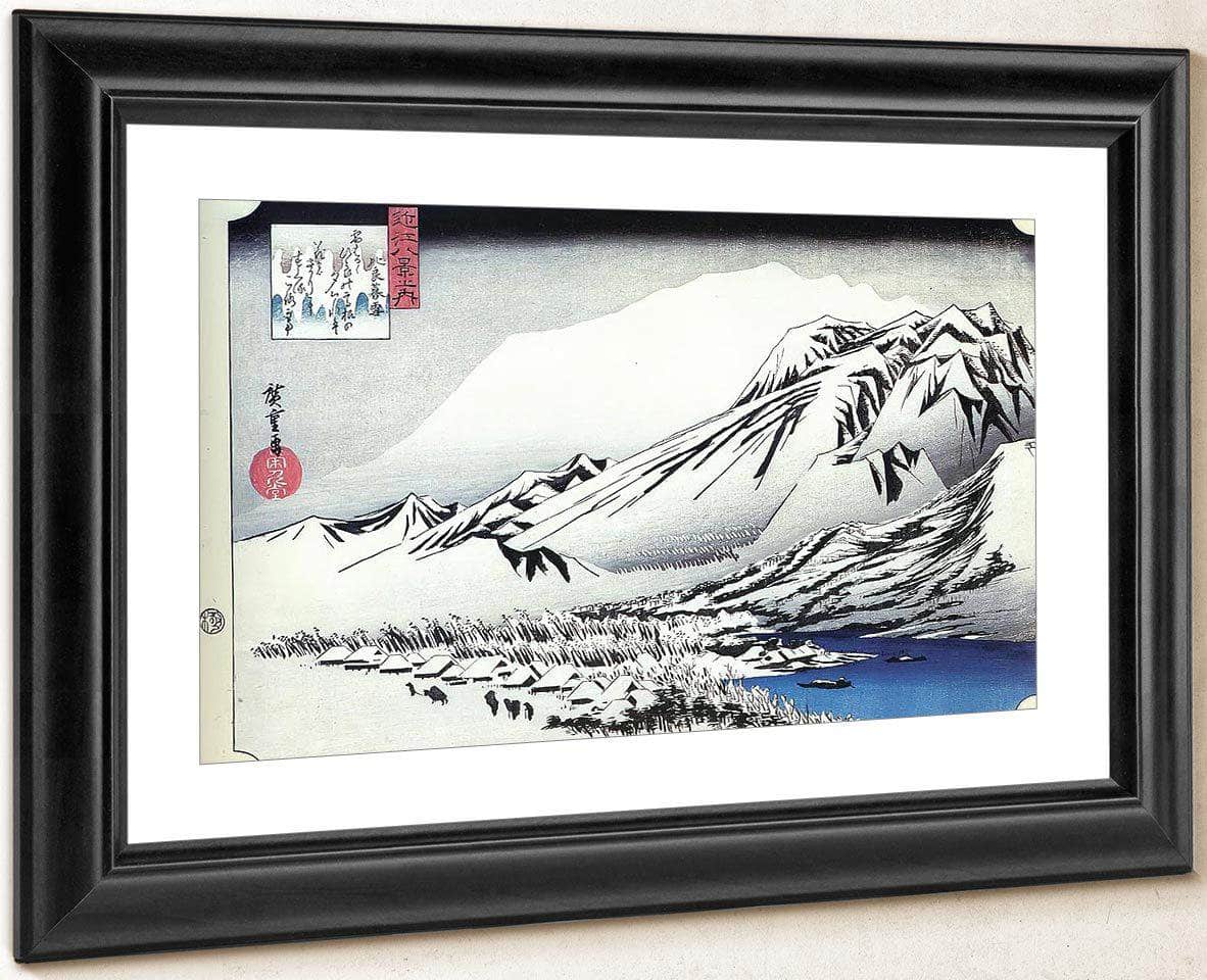 A Mountain In The Snow By Hiroshige Fine Art Print