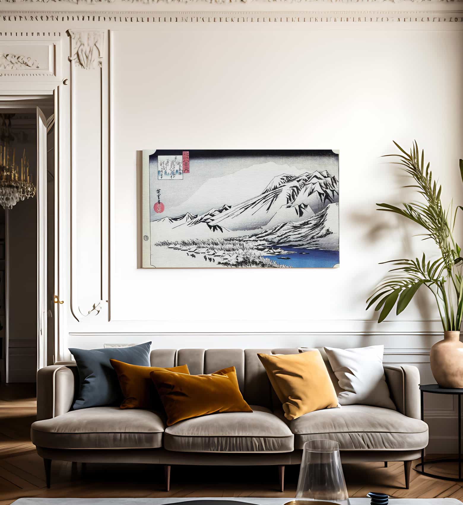 A Mountain In The Snow By Hiroshige Fine Art Print