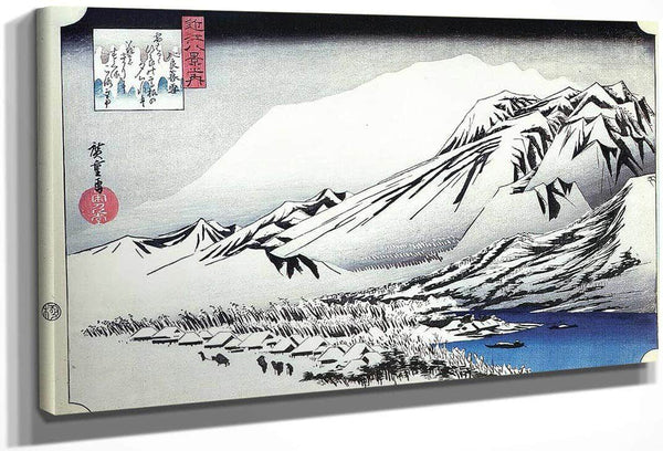 A Mountain In The Snow By Hiroshige Fine Art Print