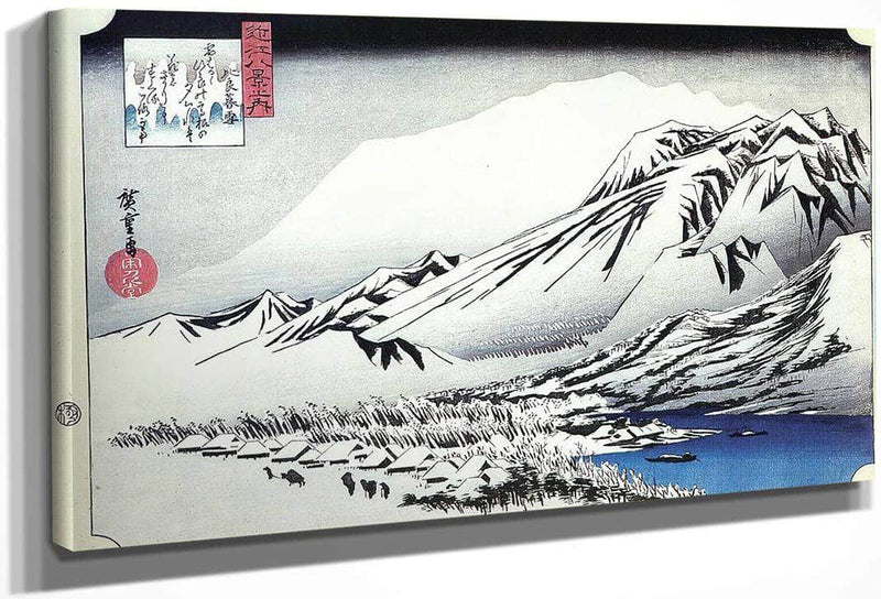 A Mountain In The Snow By Hiroshige Fine Art Print