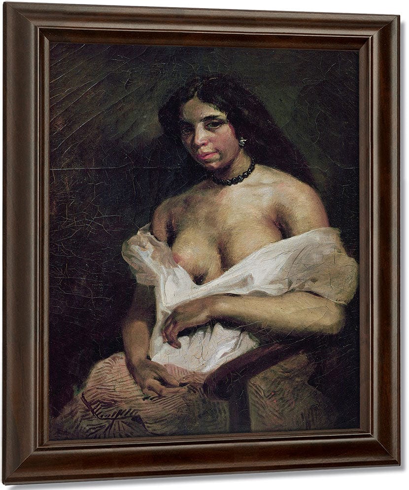 A Mulatto Woman By Ferdinand Victor Eugene Delacroix Fine Art Print