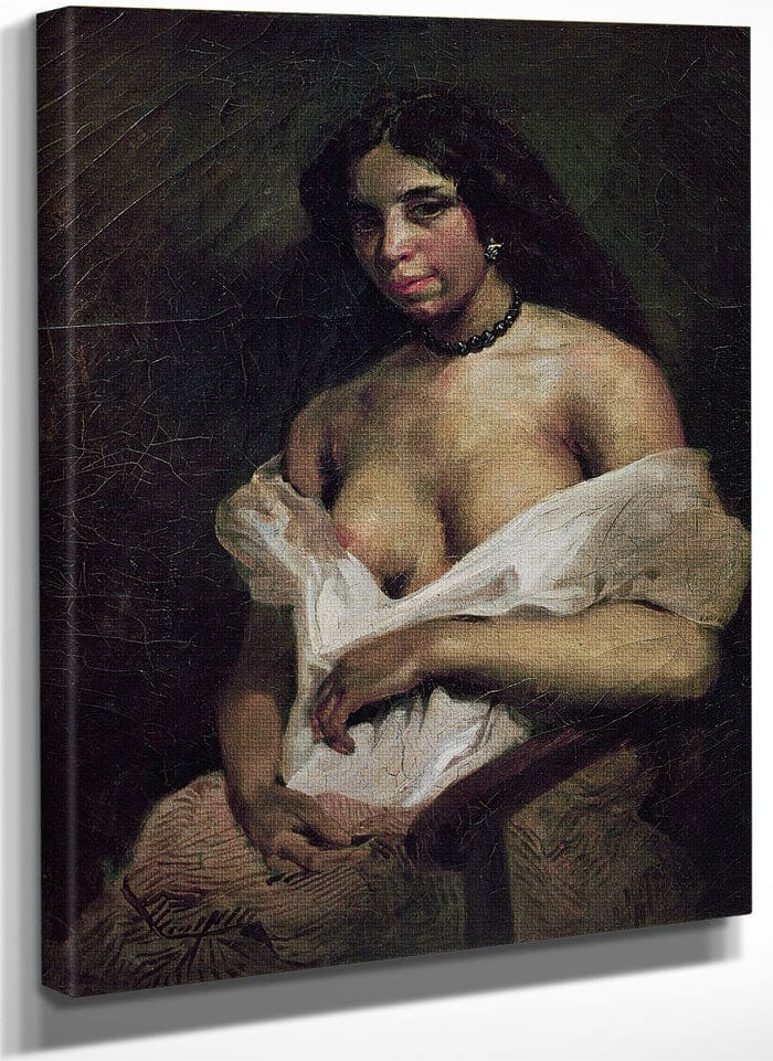 A Mulatto Woman By Ferdinand Victor Eugene Delacroix Fine Art Print