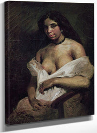 A Mulatto Woman By Ferdinand Victor Eugene Delacroix Fine Art Print