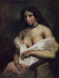 A Mulatto Woman By Ferdinand Victor Eugene Delacroix Fine Art Print