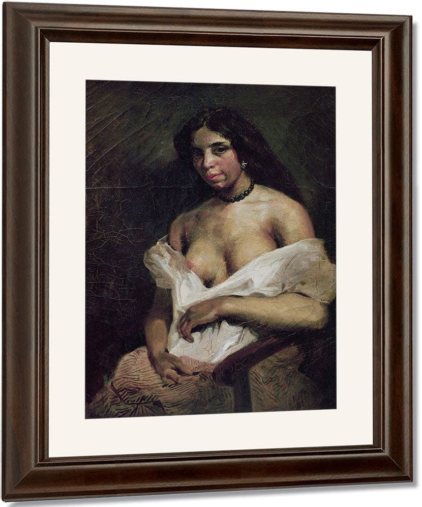 A Mulatto Woman By Ferdinand Victor Eugene Delacroix Fine Art Print