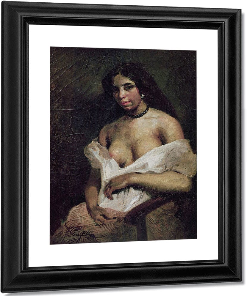 A Mulatto Woman By Ferdinand Victor Eugene Delacroix Fine Art Print