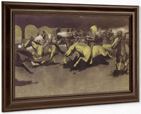 A Night Attack On A Gevernment Wagon Train By Frederic Remington Fine Art Print