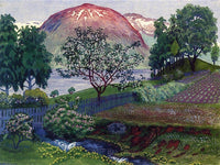 A Night In June In The Garden 1 By Nicolai Astrup Fine Art Print