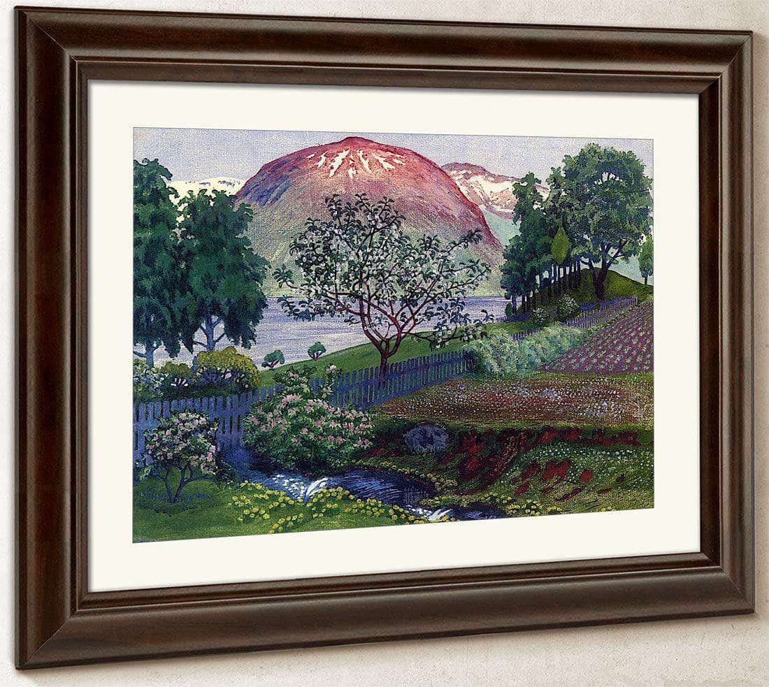 A Night In June In The Garden 1 By Nicolai Astrup Fine Art Print