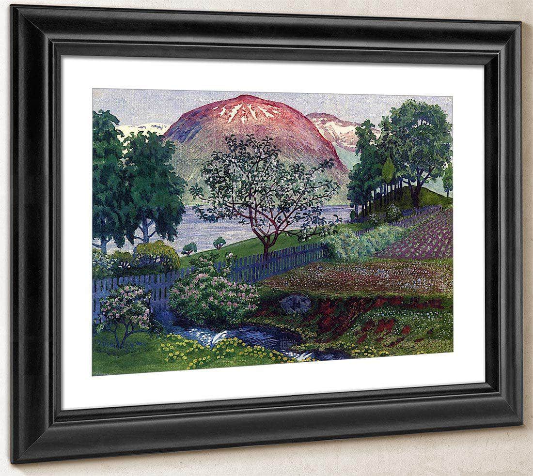 A Night In June In The Garden 1 By Nicolai Astrup Fine Art Print