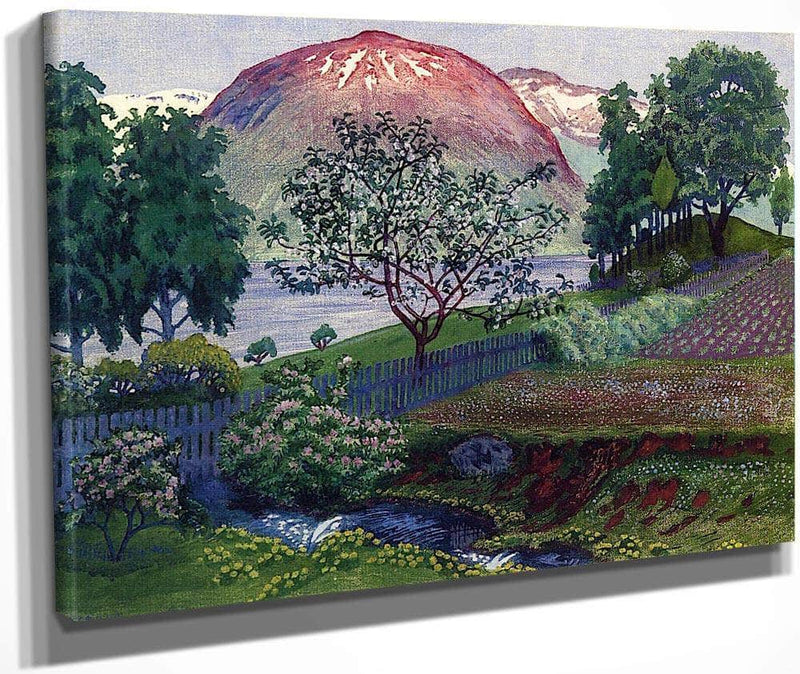 A Night In June In The Garden 1 By Nicolai Astrup Fine Art Print