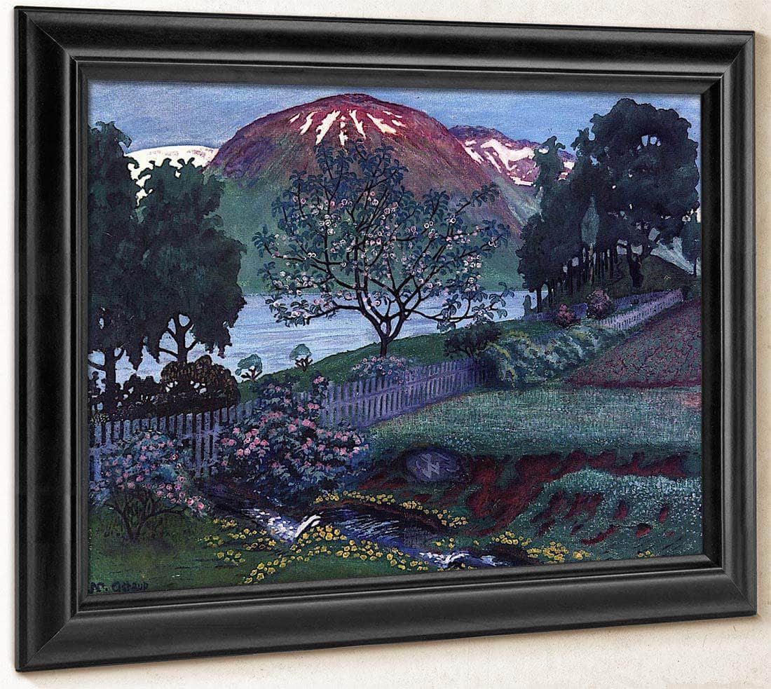 A Night In June In The Garden By Nicolai Astrup Fine Art Print