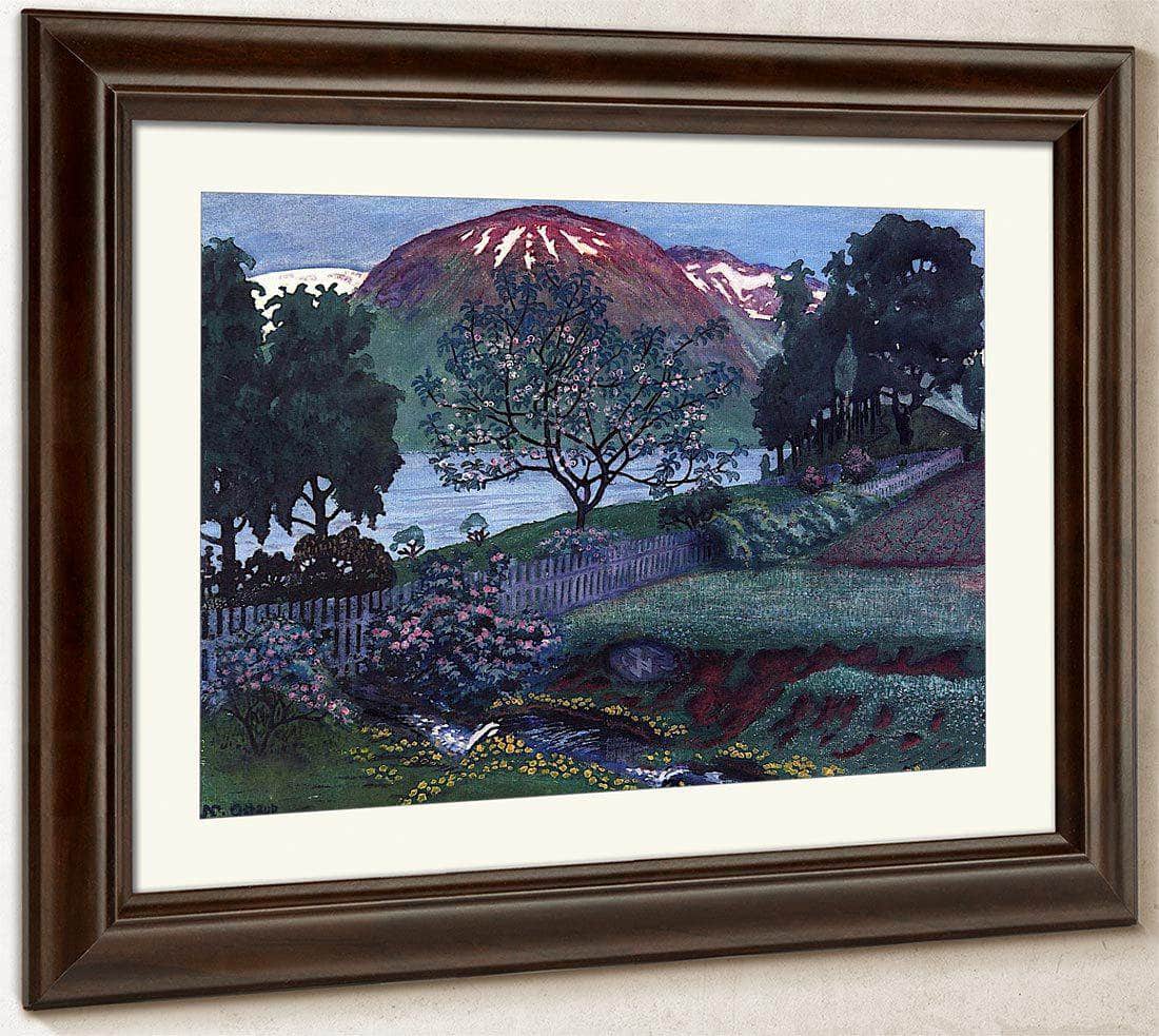 A Night In June In The Garden By Nicolai Astrup Fine Art Print