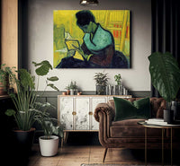 A Novel Reader By Vincent Van Gogh Fine Art Print
