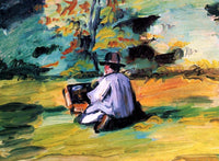 A Painter At Work Painting Paul Cezanne Canvas Art Fine Art Print