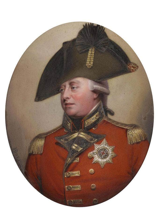 A Pair Of Miniatures Portraying George Iii (1738 1820), King Of Great Britain And Ireland (1760 1801), King Of The United Kingdom (1801 1820) By William Henry Walker Fine Art Print