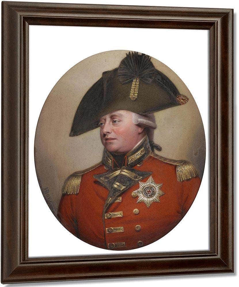 A Pair Of Miniatures Portraying George Iii (1738 1820), King Of Great Britain And Ireland (1760 1801), King Of The United Kingdom (1801 1820) By William Henry Walker Fine Art Print