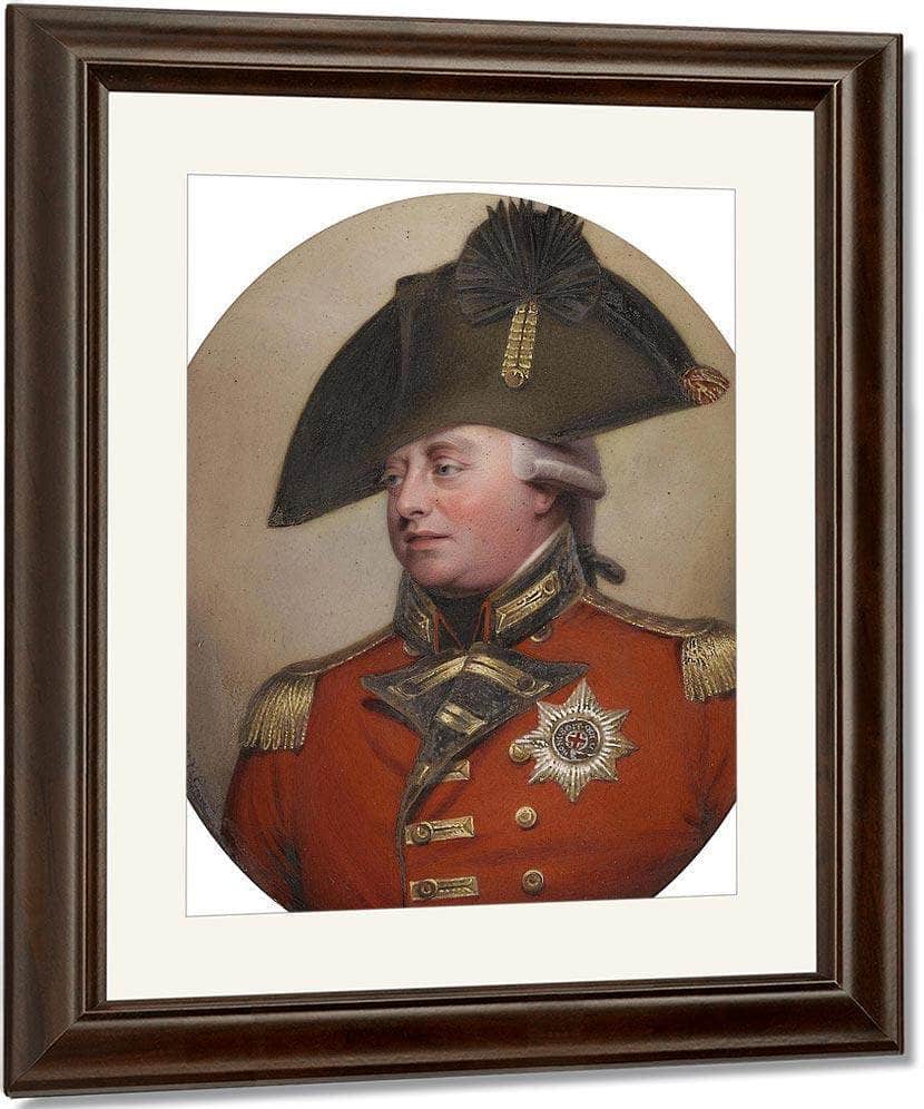 A Pair Of Miniatures Portraying George Iii (1738 1820), King Of Great Britain And Ireland (1760 1801), King Of The United Kingdom (1801 1820) By William Henry Walker Fine Art Print