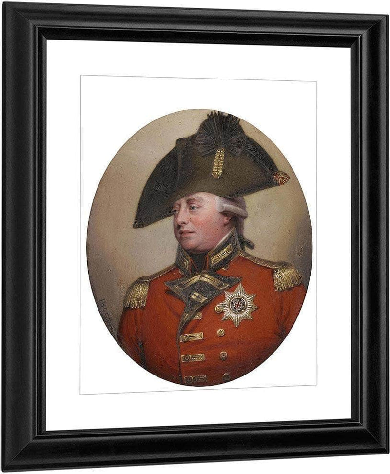 A Pair Of Miniatures Portraying George Iii (1738 1820), King Of Great Britain And Ireland (1760 1801), King Of The United Kingdom (1801 1820) By William Henry Walker Fine Art Print
