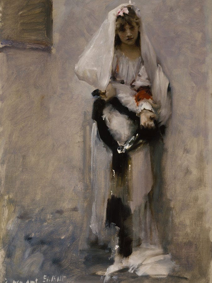 A Parisian Beggar Girl By John Singer Sargent Fine Art Print