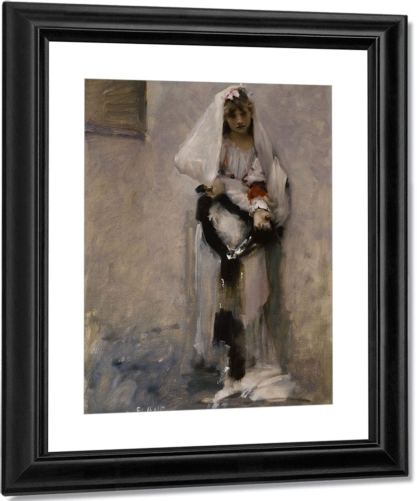 A Parisian Beggar Girl By John Singer Sargent Fine Art Print