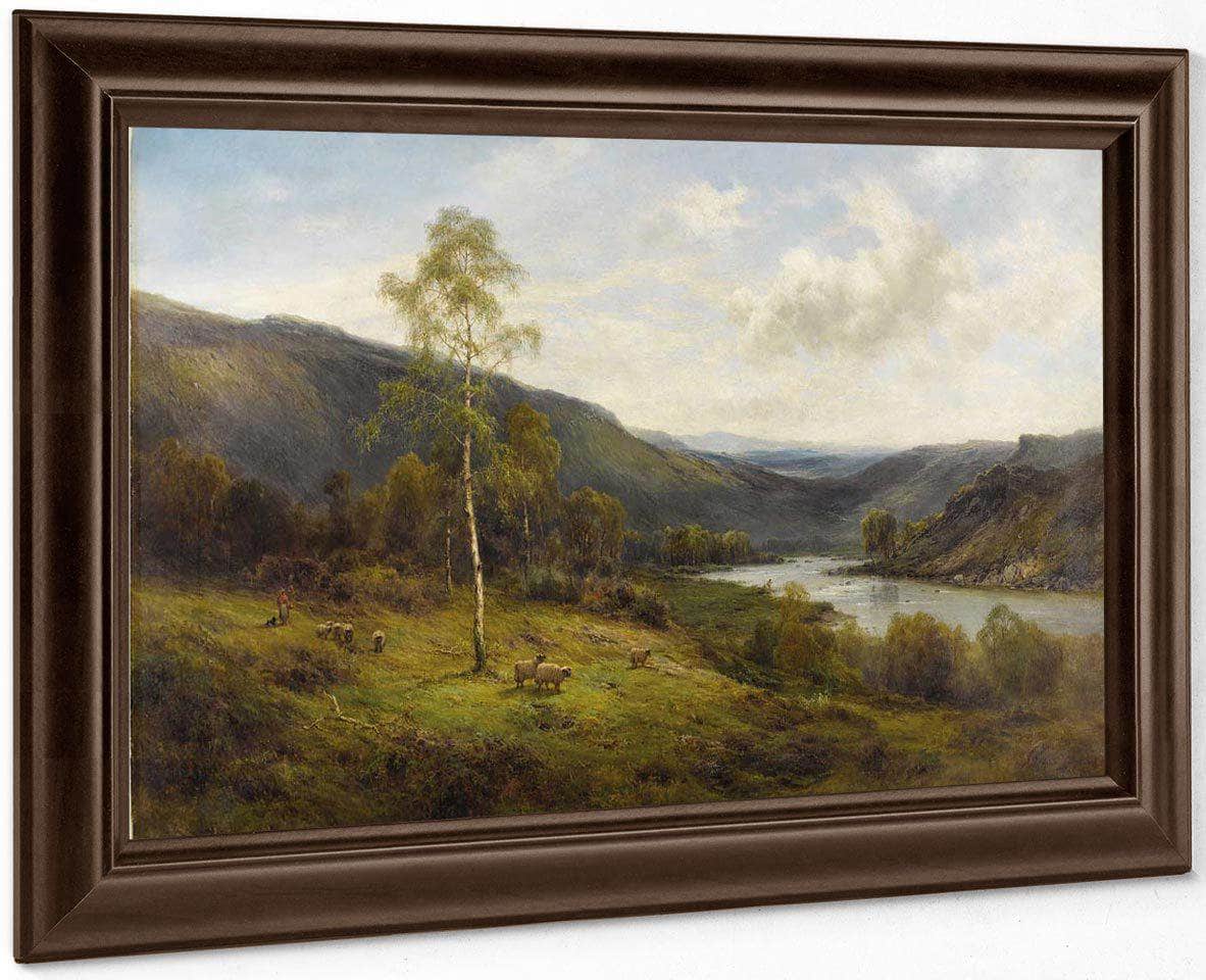 A Perthshire Valley By Alfred De Breanski Fine Art Print