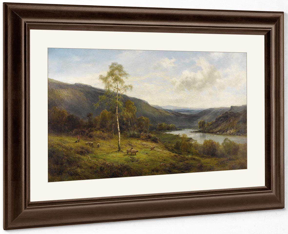 A Perthshire Valley By Alfred De Breanski Fine Art Print