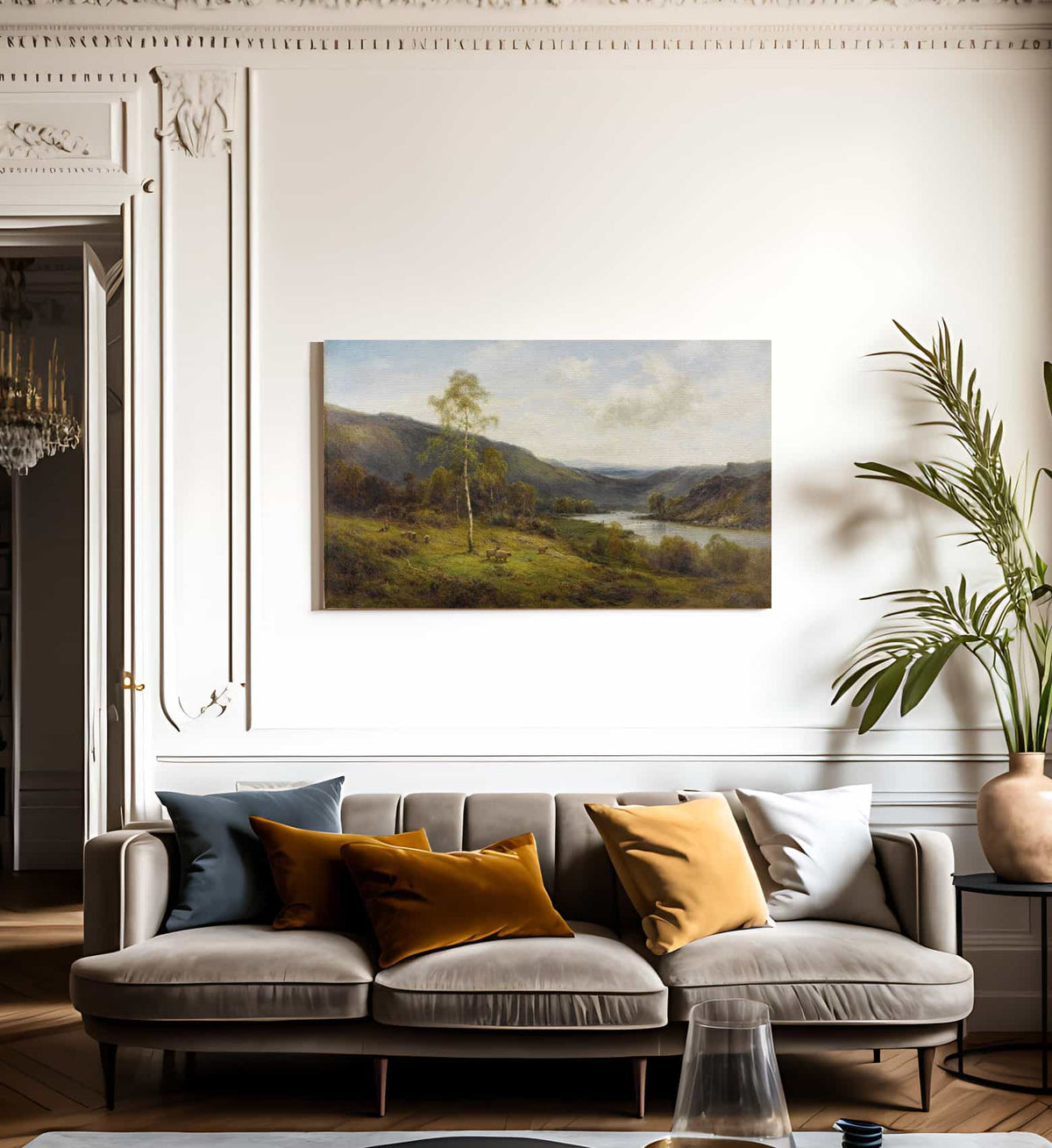 A Perthshire Valley By Alfred De Breanski Fine Art Print