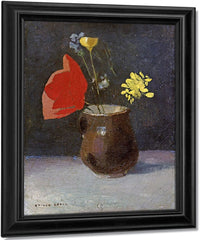 A Pitcher Of Flowers By Odilon Redon Fine Art Print