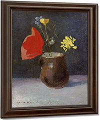 A Pitcher Of Flowers By Odilon Redon Fine Art Print