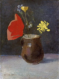 A Pitcher Of Flowers By Odilon Redon Fine Art Print